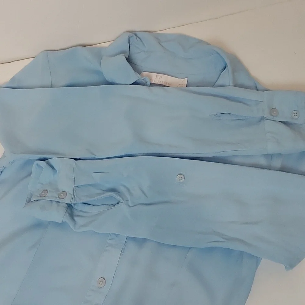 Rachel Parcell Midi Belted Shirt Dress Blue Size 8